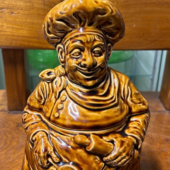 Vintage glazed ceramic Sadler, England flour kitchen canister - Picture 7 of 9